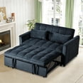 thumbnail image 1 of Gewnee 52.75" Convertible Sleeper Sofa Bed Adjustable Backrest with Pillows for Living Room Apartment.Black, 1 of 16