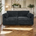 thumbnail image 1 of Gewnee Convertible Modular Sectional Sofa, Modern Loveseat with Pillow,2 Seat Sectionals Sofa Couch for Living Room,Apartment, 1 of 9