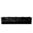 thumbnail image 1 of Gewnee Deep Seat Slipcovered Oversize 4 Seater Sectional Sofa Couch with Removable Cover,Comfy Black Corduroy Fabric for Living Room, 1 of 24