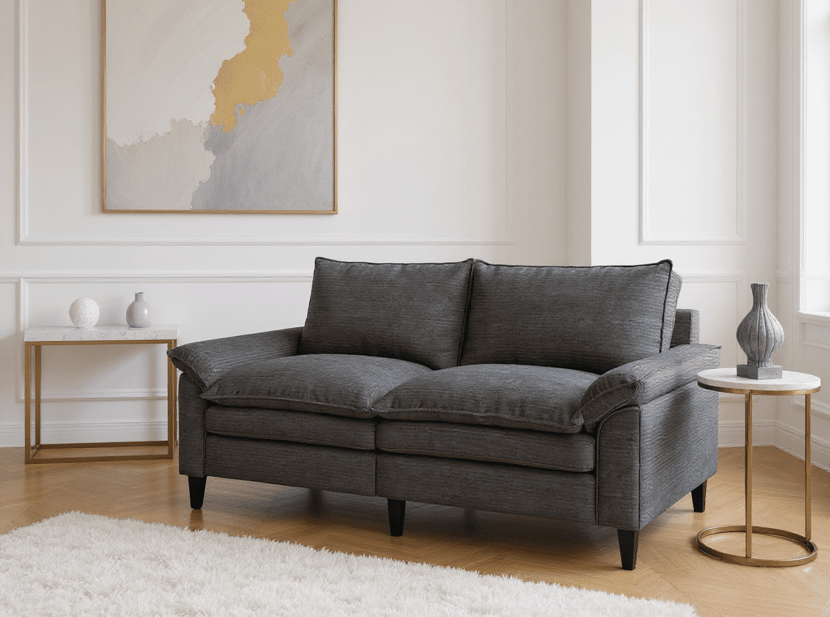 Gewnee Loveseat Sofa, Modern Chenille Sectional Sofa Cloud Couch for ...
