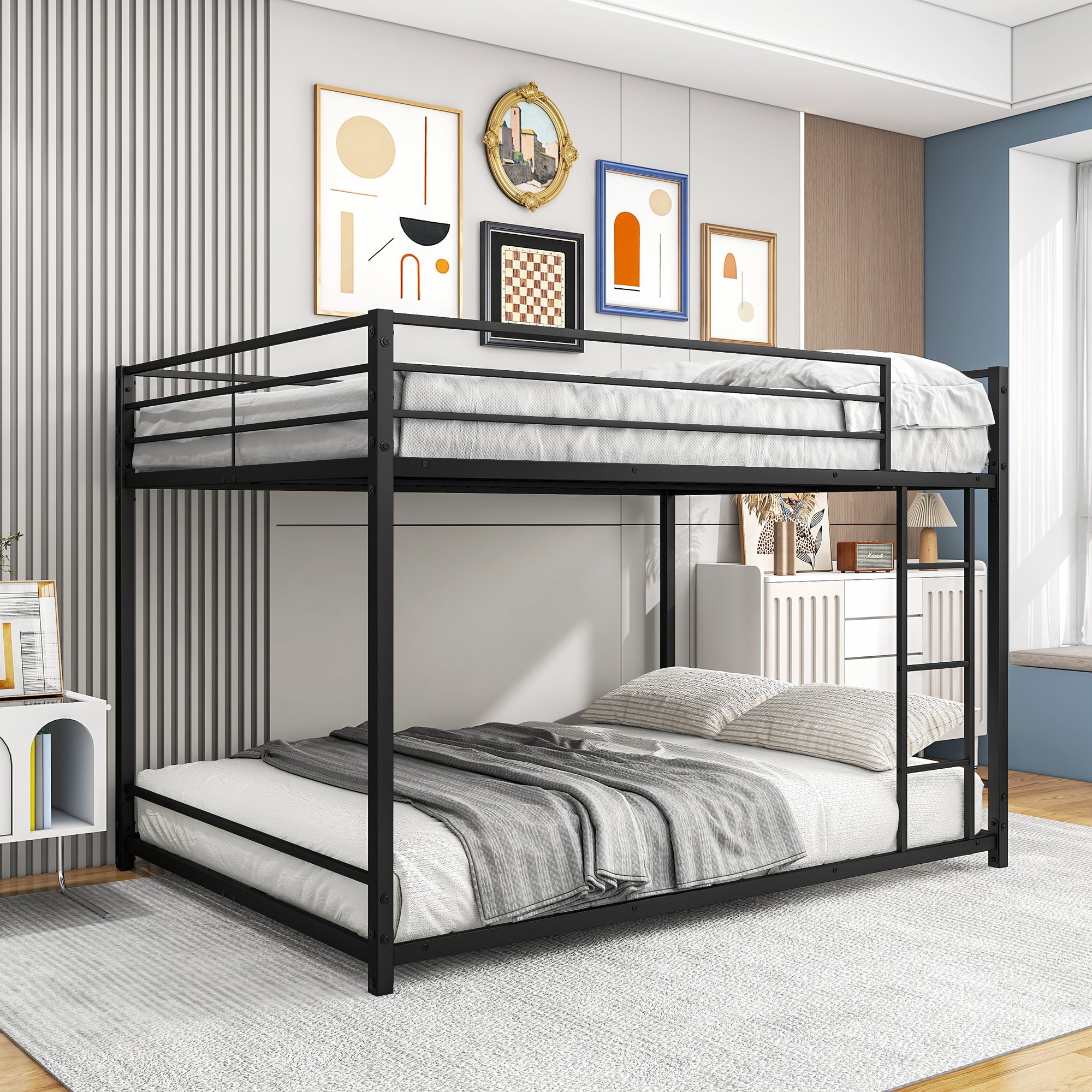 Full over full metal bunk beds discount