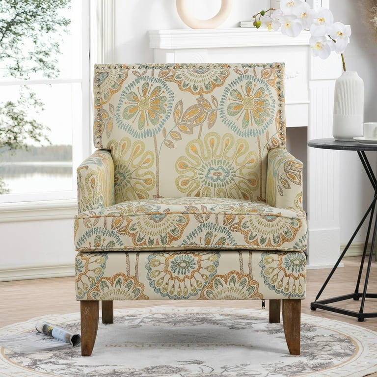 Floral print chair sale