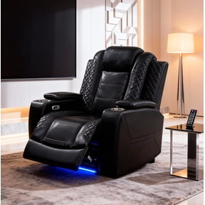 Gewnee Power Recliner Chair,Oversized Electric Air Leather Reclining Chair,Single Sofa with USB Charge & Cup Holder Port Comfortable for Living Room.