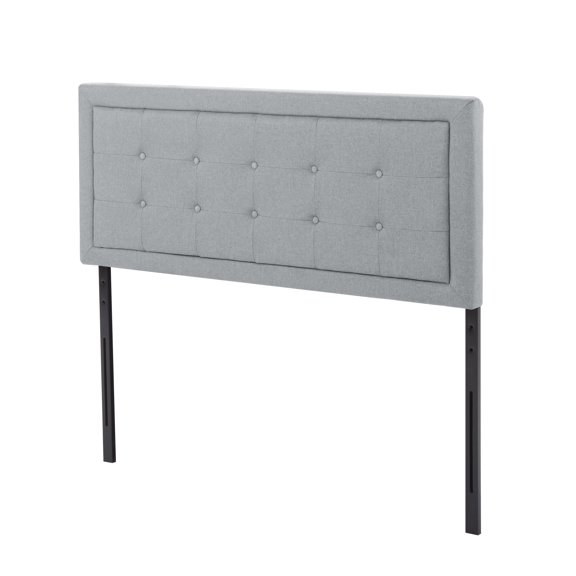 Gewnee Queen Adjustable Upholstered Headboard, Light Gray Linen Panel with Sturdy Metal Frame for Bedroom, Minimalist Headboard Fits Most Standard Bed Frames
