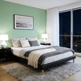 thumbnail image 1 of Gewnee Queen Size Platform Bed Frame with Wood Slats,Faux Leather Upholstered,Sturdy Center Leg Support,Under-Bed Storage Space.No Box Spring Required(Black), 1 of 15