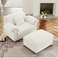 thumbnail image 1 of Gewnee Velvet 48.4"Modular Seational Sofa Couch with Storage Ottoman, Deep Seat Couches for Modern Living Room/Apartment/Office, 1 of 19