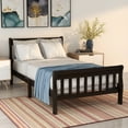 Gewnee Wood Twin Size Platform Bed Frame with Headboard and Footboard