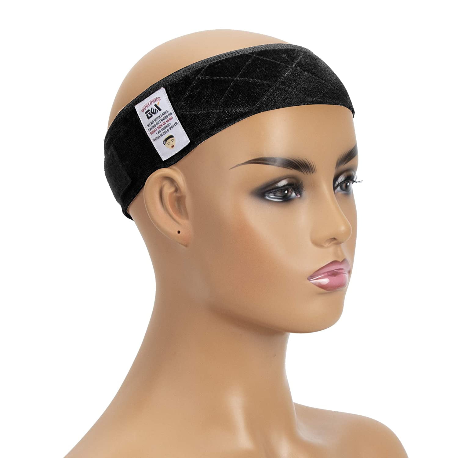 Gex Women's Wig Grip Band, Adjustable Elastic Comfort Headband, Velvet  Black Color 1 PC 