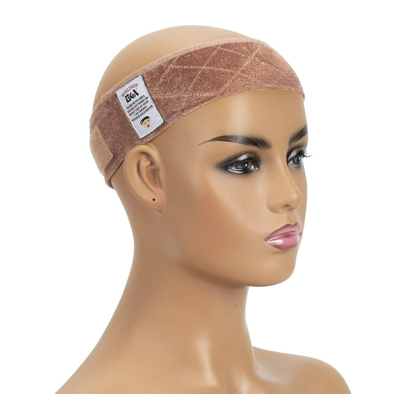 Gex Women's Wig Grip Band, Adjustable Elastic Comfort Headband, Velvet Tan  Color 1 PC 