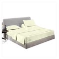 thumbnail image 1 of Gexandy 36" King Split Top Head Sheet Set 1800 Threads Top Sheet for Adjustable Bed 4 Piece Sheet Set 18" Deep Pocket for Sleep Number Bed - Ivory, 1 of 8
