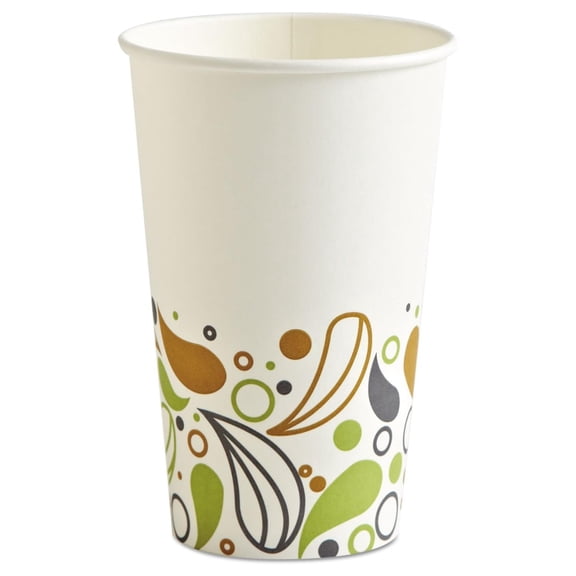 Gexandy BWKDEER16HCUP 16 oz. Deerfield Printed Paper Hot Cups (50 Cups/Sleeve, 20 Sleeves/Carton)
