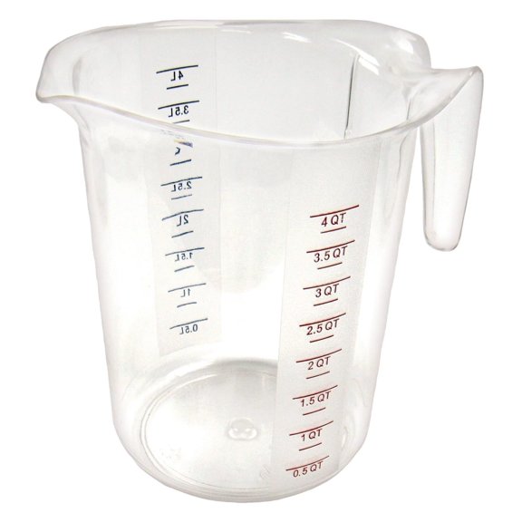 Gexandy Measuring Cup, Polycarbonate, 4-Quart, Clear