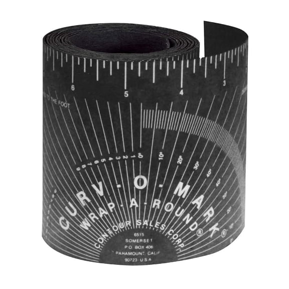 Gexandy Pipe Measure Tool  Wrap Around Tape, Angle Diameter and Circumference Measuring and Marking Gauge for 5" to 9', XX Large Size, Black, 14756