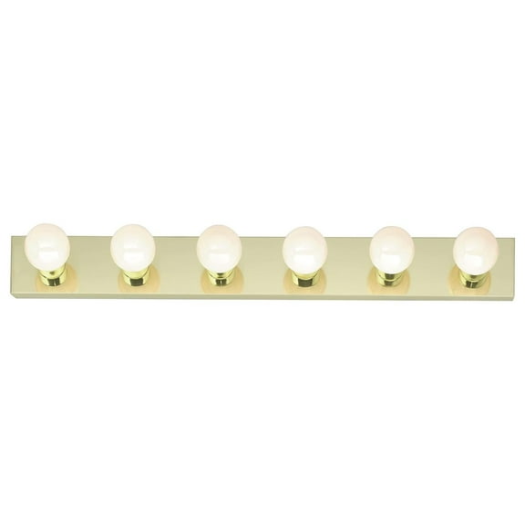 Gexandy SF77/190 Six Light Vanity, 36 in 6, Brass-Polished/Cast