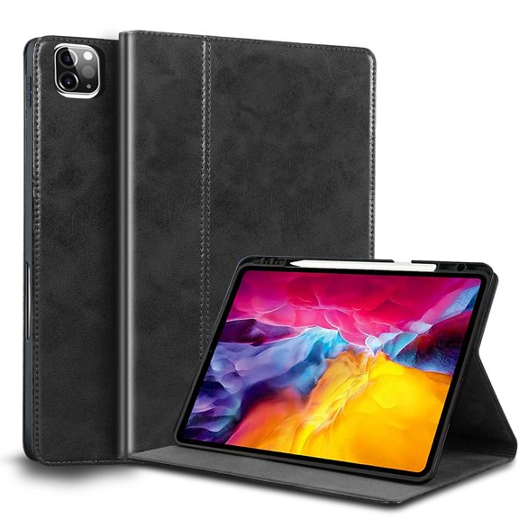 Gexmil For Ipad Pro 12.9-inch Case 6th/5th/4th/3rd Gen 2022/2021/2020/2018,Built-in Pencil Holder.Black