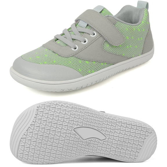Gexuosn Barefoot Shoes for Kids Girls Boys Zero Drop Minimalist Toddler Walking Shoes,Gray