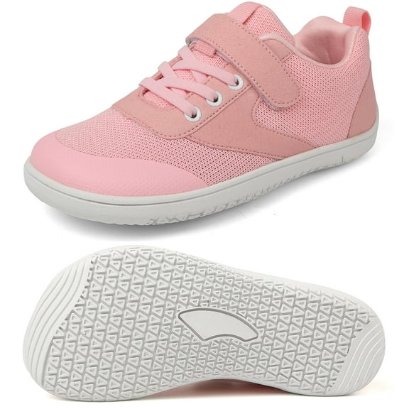 Gexuosn Toddler Shoes Wide Toe Box Walking Shoes Barefoot Sneakers Breathable Lightweight Kids Shoes,Pink