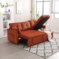 thumbnail image 1 of Gexpusm Pull Out Combination Sofa Modern L-Shaped Couch with Storage Recliner,Orange, 1 of 6