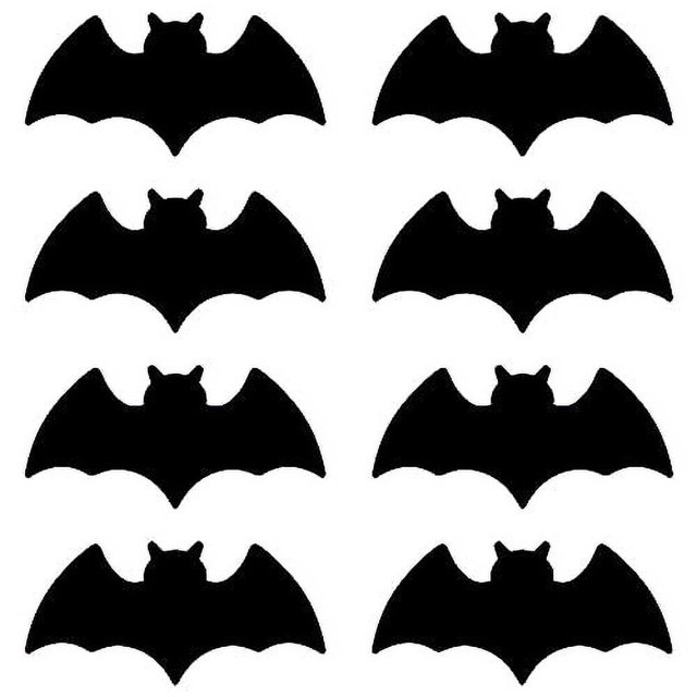 Geyee 100 Pcs Bat Cutouts Halloween Bat Single Color Cutouts Realistic