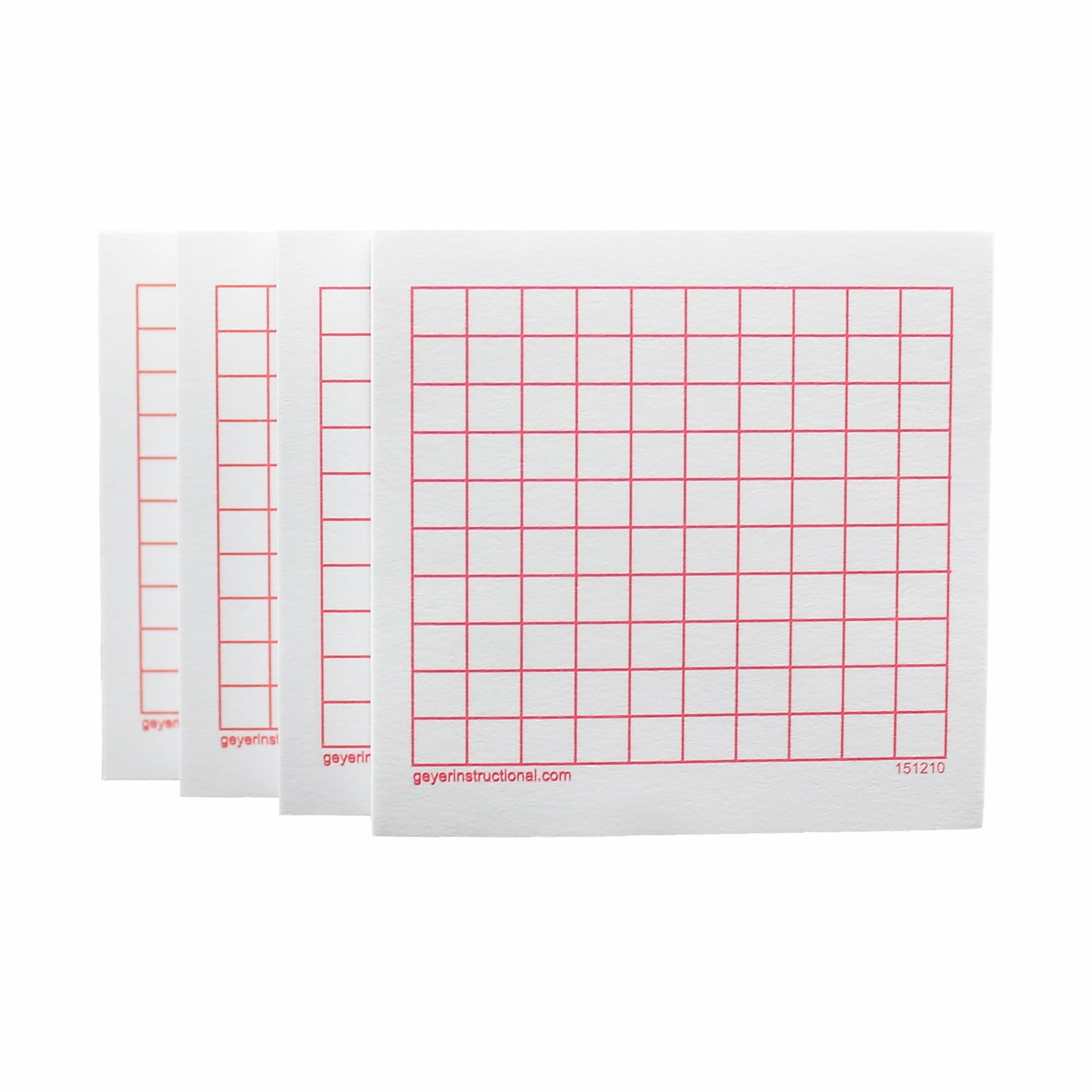 Geyer Instructional Graphing 3M Post-it Notes,10 x 10 Grid, 4 Pads ...