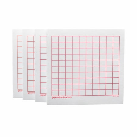 Geyer Instructional Graphing 3M Post-it Notes,10 x 10 Grid, 4 Pads