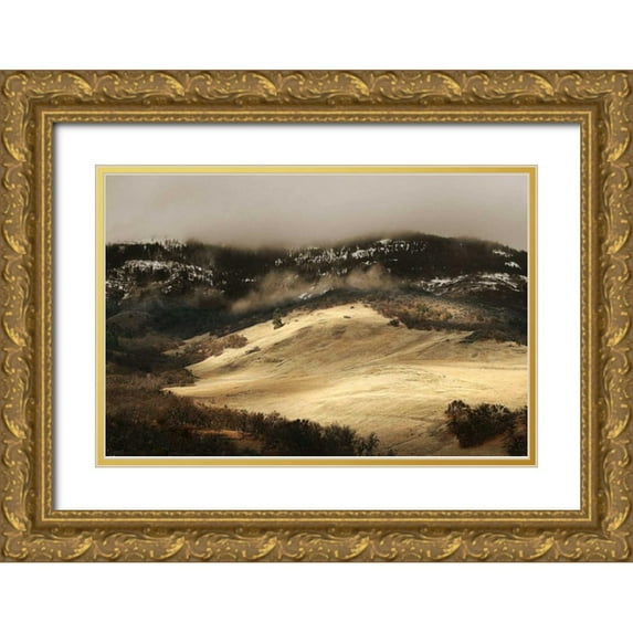 Geyman, Vitaly 14x11 Gold Ornate Wood Framed with Double Matting Museum Art Print Titled - Mountain Glow