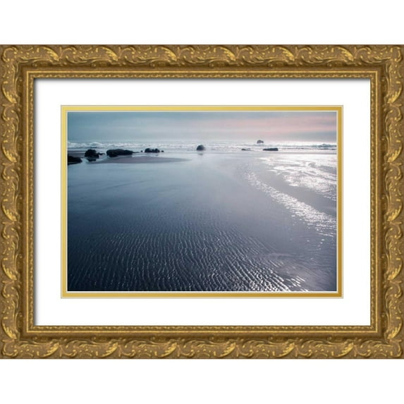 Geyman, Vitaly 14x11 Gold Ornate Wood Framed with Double Matting Museum Art Print Titled - Seashore Serenity III