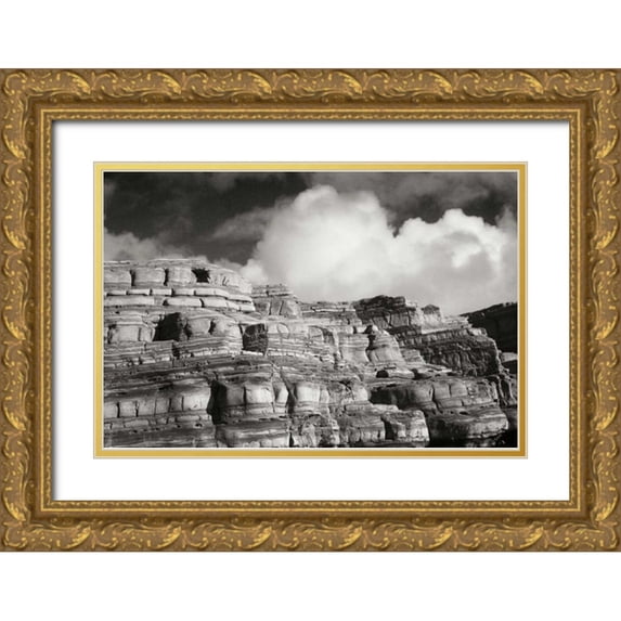 Geyman, Vitaly 18x13 Gold Ornate Wood Framed with Double Matting Museum Art Print Titled - Pt. Lobos Rocks II
