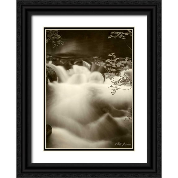 Geyman, Vitaly 19x24 Black Ornate Wood Framed with Double Matting Museum Art Print Titled - Sepia Waters I