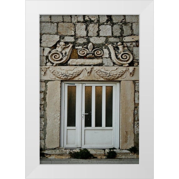 Geyman, Vitaly 23x32 White Modern Wood Framed Museum Art Print Titled - Croatia Door II