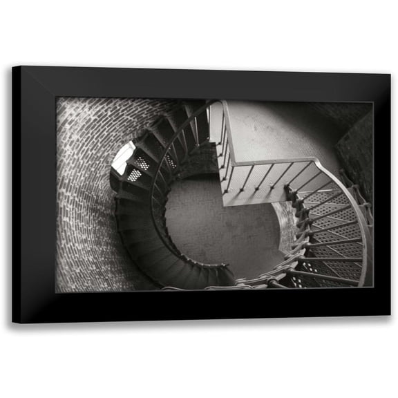 Geyman, Vitaly 24x17 Black Modern Framed Museum Art Print Titled - Lighthouse Stairs II