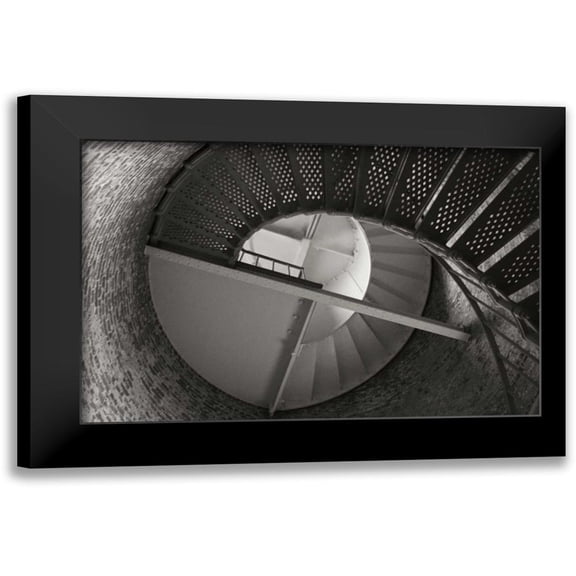 Geyman, Vitaly 24x17 Black Modern Framed Museum Art Print Titled - Lighthouse Stairs I