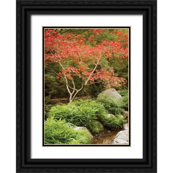 Geyman, Vitaly 24x32 Black Ornate Wood Framed with Double Matting Museum Art Print Titled - Japanese Park I