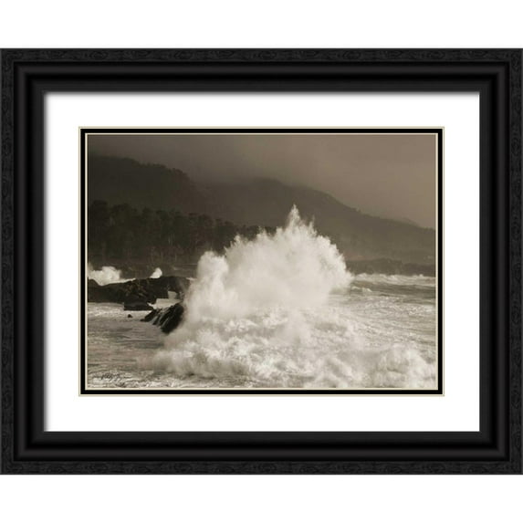 Geyman, Vitaly 32x24 Black Ornate Wood Framed with Double Matting Museum Art Print Titled - Waves of Passion