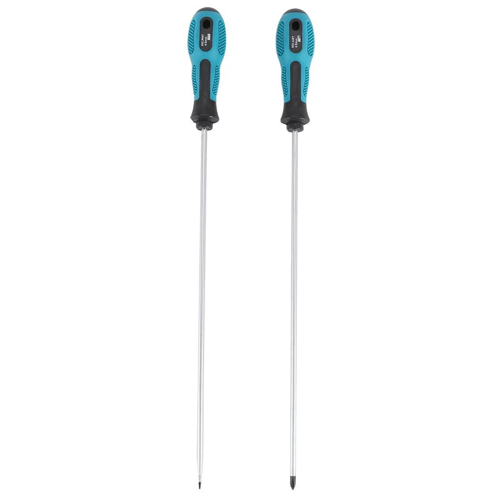 Geynutaly, Aluminum Alloy 92 x 46 x 21 mm Magnetic Rubber Slotted Screwdrivers 2 Pieces