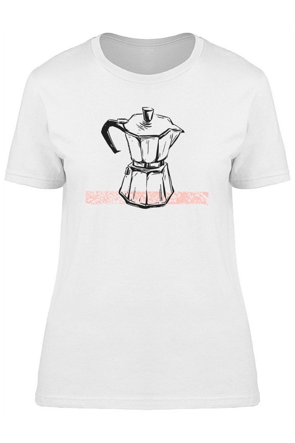 Geyser Coffee Maker Graphic T-Shirt Women -Image by Shutterstock, Female XX-Large