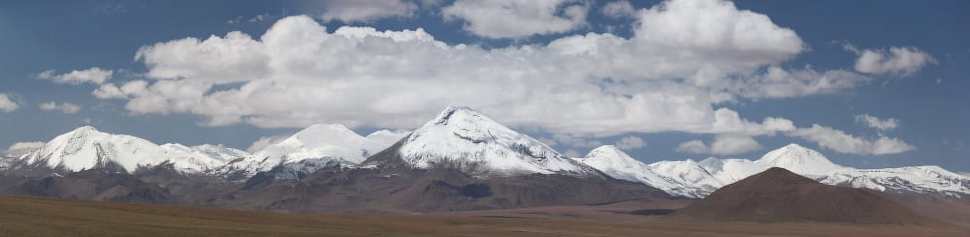 Geyser field with mountain range in the background El Tatio Andes Chile Canvas Art - Panoramic Images (37 x 9)