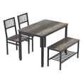 Gezen Dining Table Set with Storage - Oak - Walmart.com