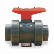 Gf Piping Systems 1/2 FNPT Polypropylene Ball Valve Inline True Union 167546322