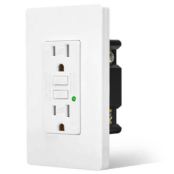 Gfi Outlet 15 Amp Wr Tr Gfci Receptacles With Plate For Outdoor Kitchen Bathroom