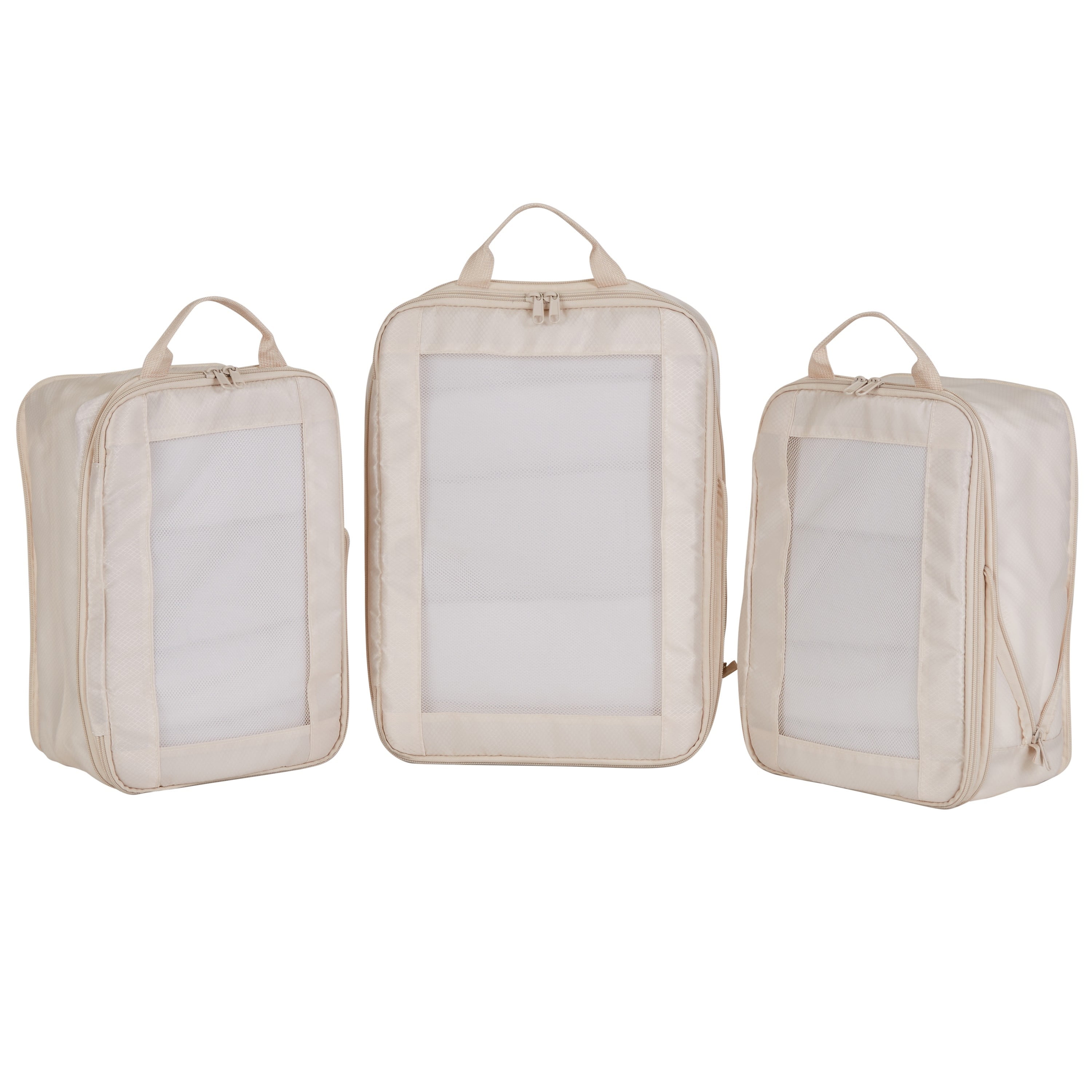 Gforce 3 Piece Deluxe Compression Packing Cubes in Stone