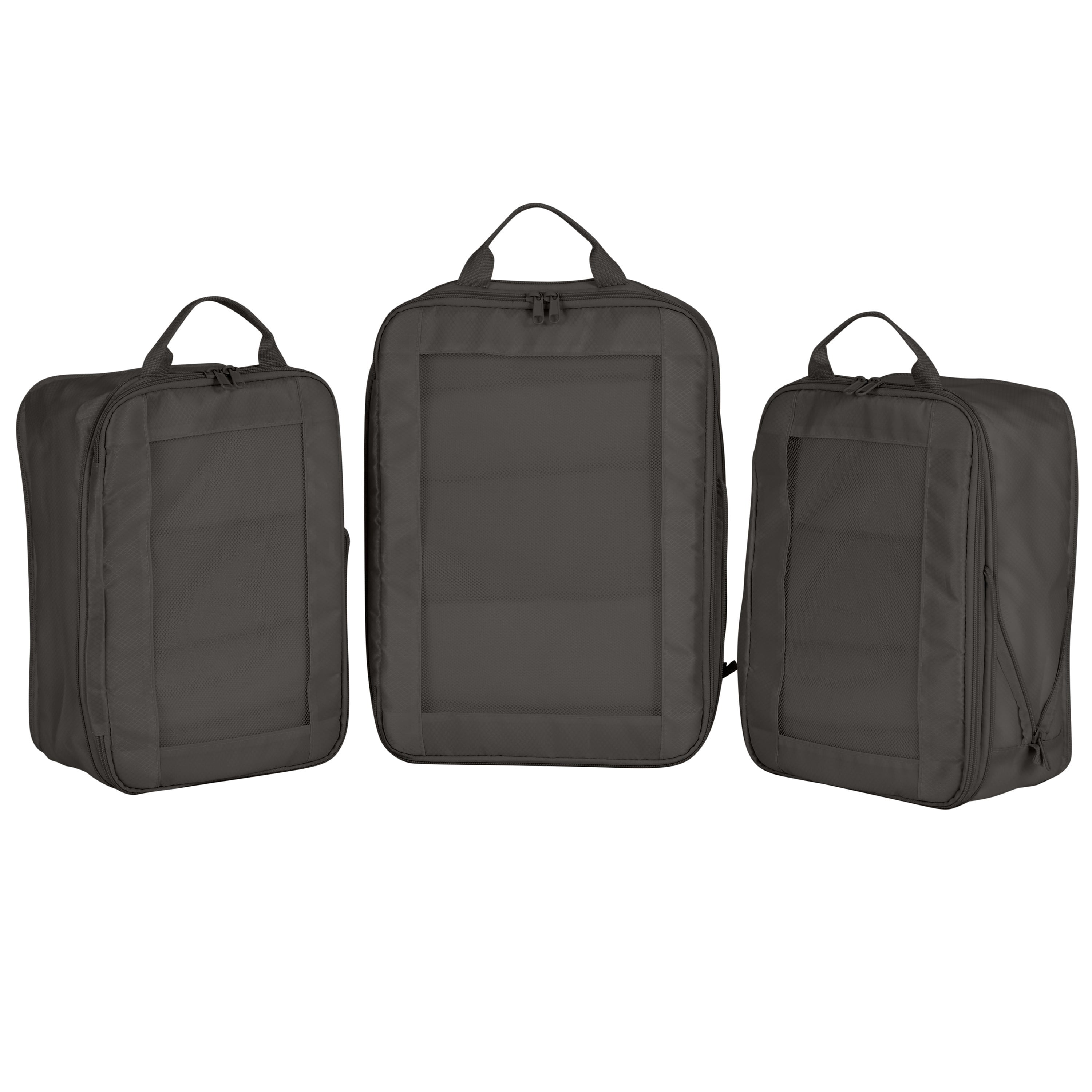 Gforce 3 Piece Deluxe Compression Packing Cubes in Washed Black