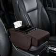 thumbnail image 1 of Gfplyw 5-in-1 Multifunctional PU Leather Car Armrest Box Mat, Center Console Organizer with Cup Holder, Phone & Tissue Slots, Waterproof Elastic Pad for Most Vehicles, 1 of 7