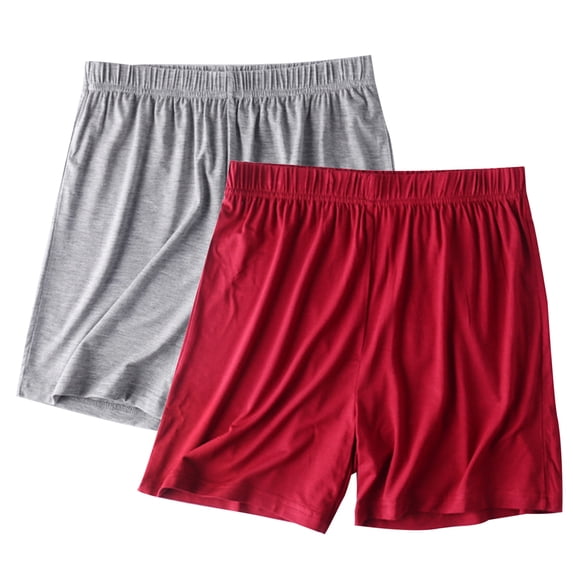 Gfyviroh 2 Pack Shorts for Women Soft Modal Plus Size Casual Shorts High Rise Loose Comfortable Shorts