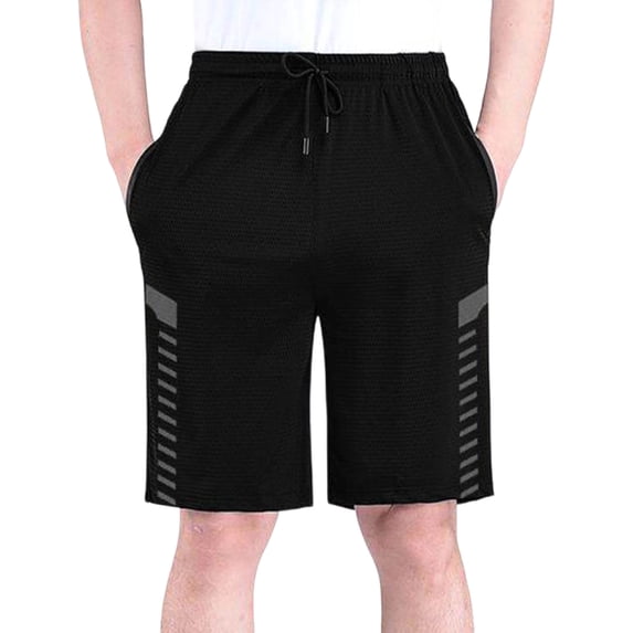 Gfyviroh Athletic Shorts for Men Mesh Quick Dry Breathable Workout Shorts Lightweight Elastic Waist Drawstring Running Shorts