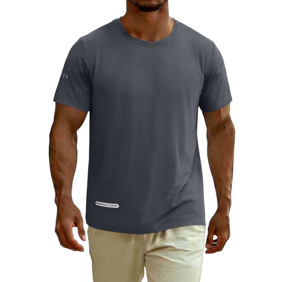 Gfyviroh Big and Tall Men's T-Shirt Lightweight Comfy Crew Neck Tops Casual Short Sleeve Soft Athletic Shirts