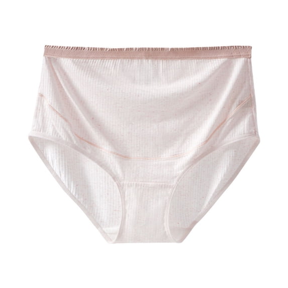 Gfyviroh Briefs for Women Thin High-rise Cotton Breathable Panties Solid Color Full Coverage Comfortable Seamless Underwear