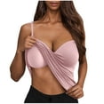 thumbnail image 1 of Gfyviroh Cami Tops for Women with Built In Bra Paddeed Solid Color Undershirts Lounge Spaghetti Strap Sleeveless Tops, 1 of 6