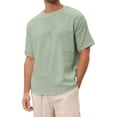 thumbnail image 1 of Gfyviroh Casual T-shirts for Men Linen Comfortable Crew Neck Pullover Tops Plus Size Loose Short Sleeve Tshirts, 1 of 6