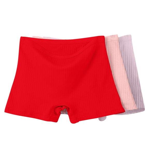 Gfyviroh Cotton Boxer Underwear for Women Comfortable Plus Size Ribbed Panties High-rise Thin Breathable Boyshort Panties,3 Pack,XL-6XL